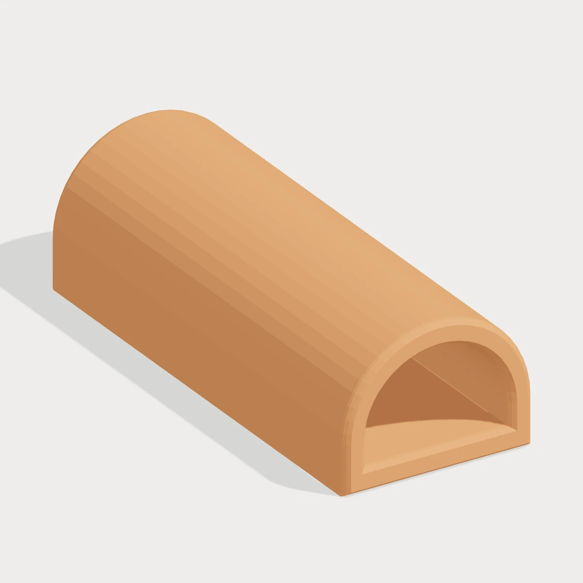 Arched tunnel, three-quarter view digital design preview
