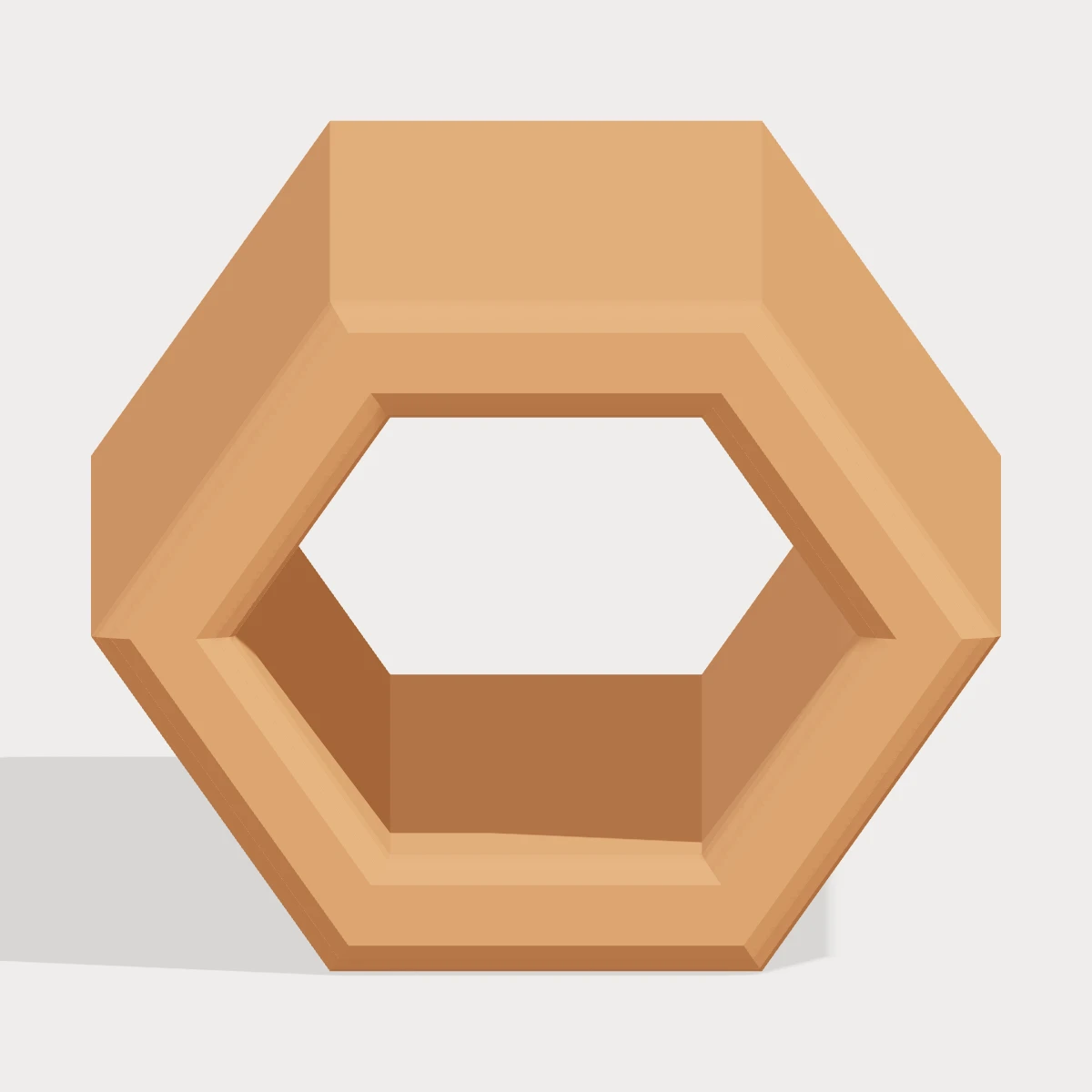Hexagonal tunnel, opening view digital design preview