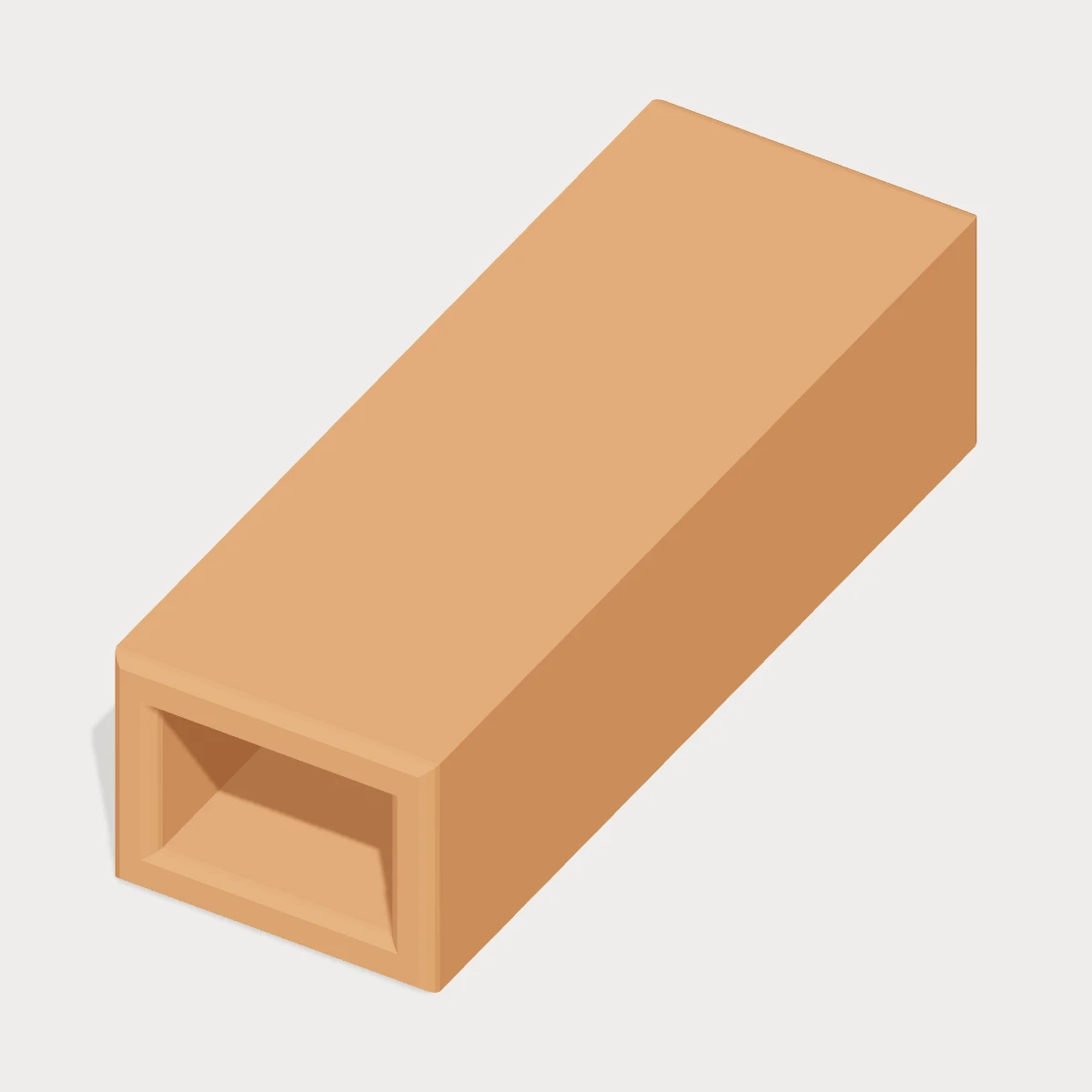 Rectangular tunnel, elevated digital design preview