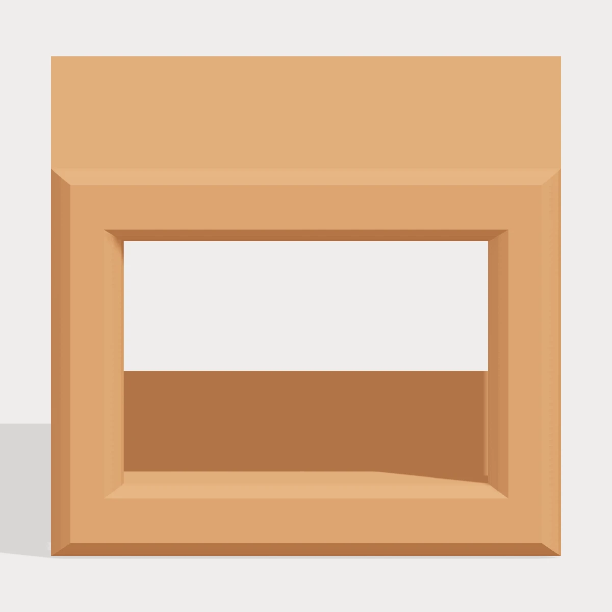 Rectangular tunnel, opening view digital design preview