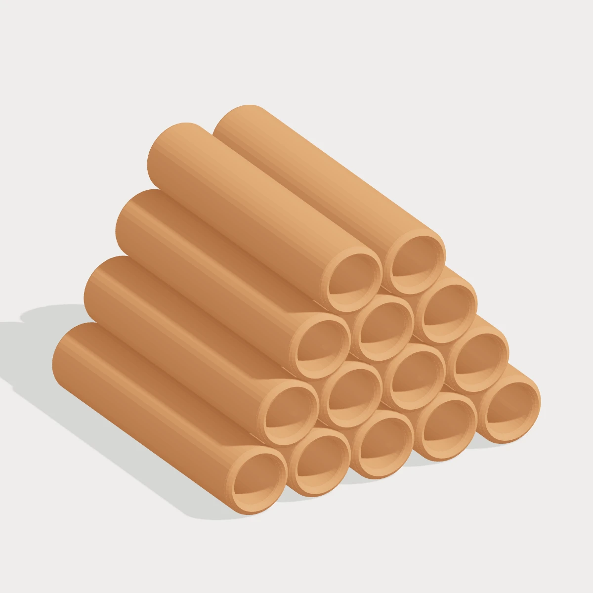 Small tube bundle, three-quarter view digital design preview
