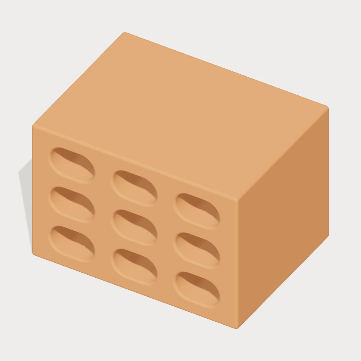 Shelved cave block, elevated digital design preview