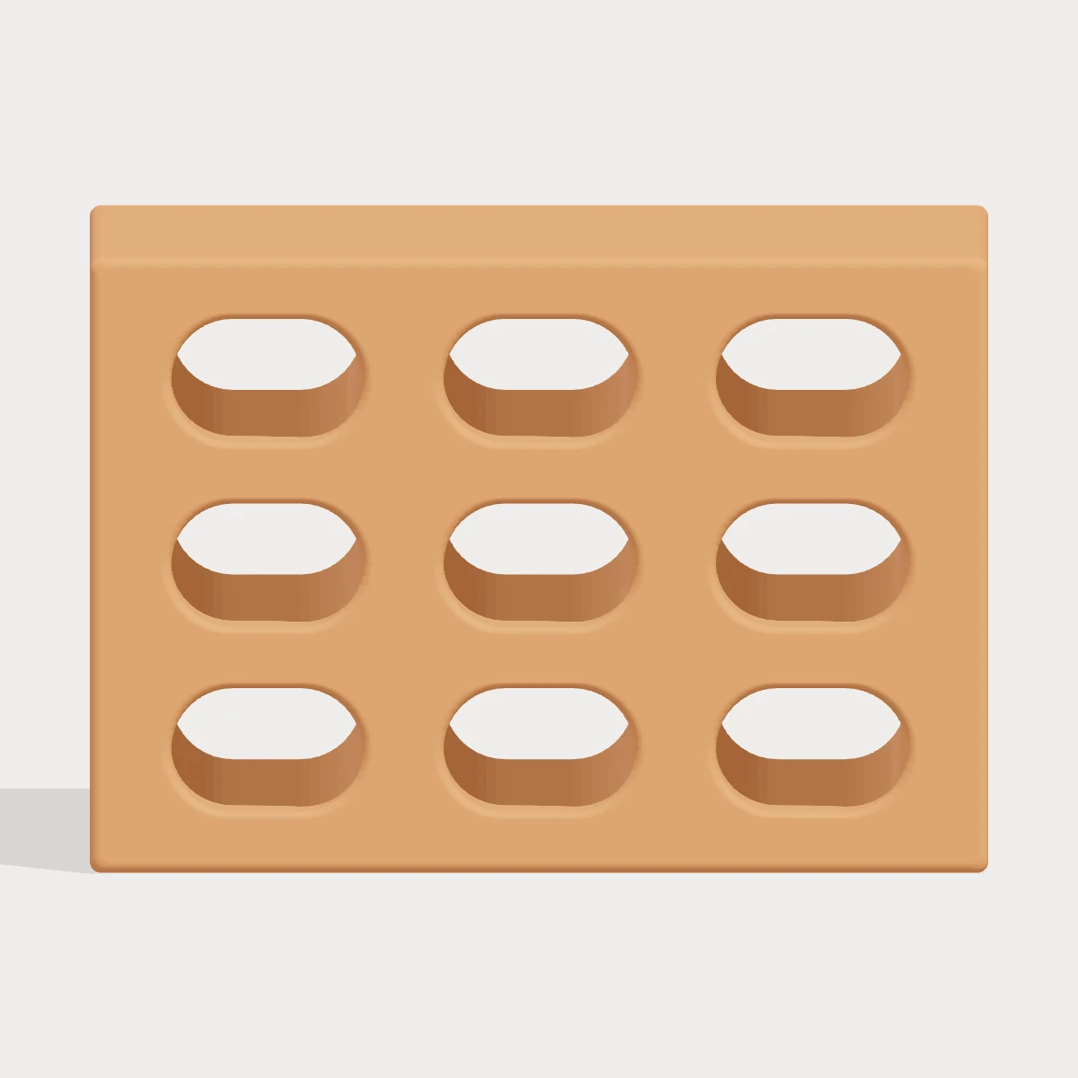 Shelved cave block, opening view digital design preview