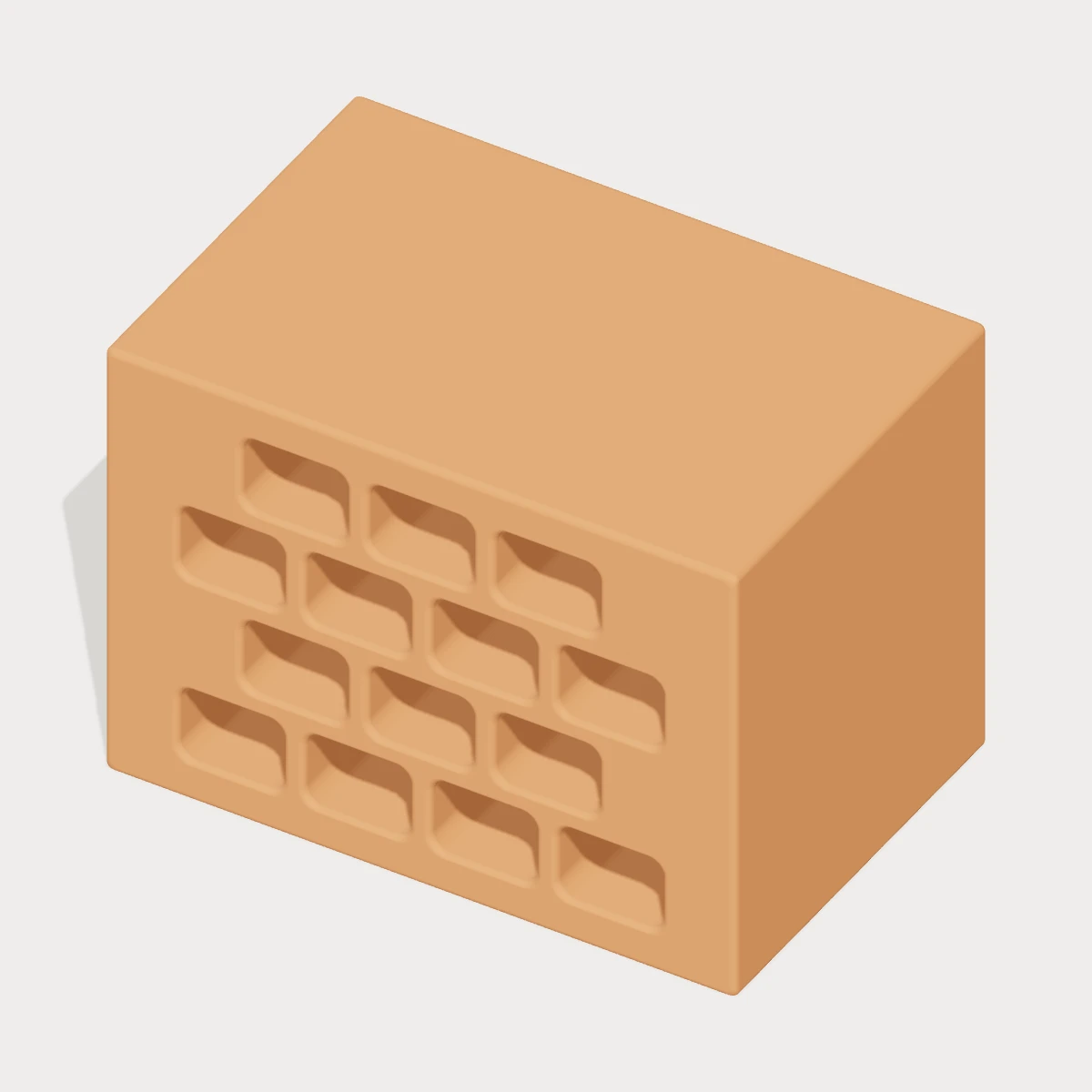 Offset cave block, elevated digital design preview